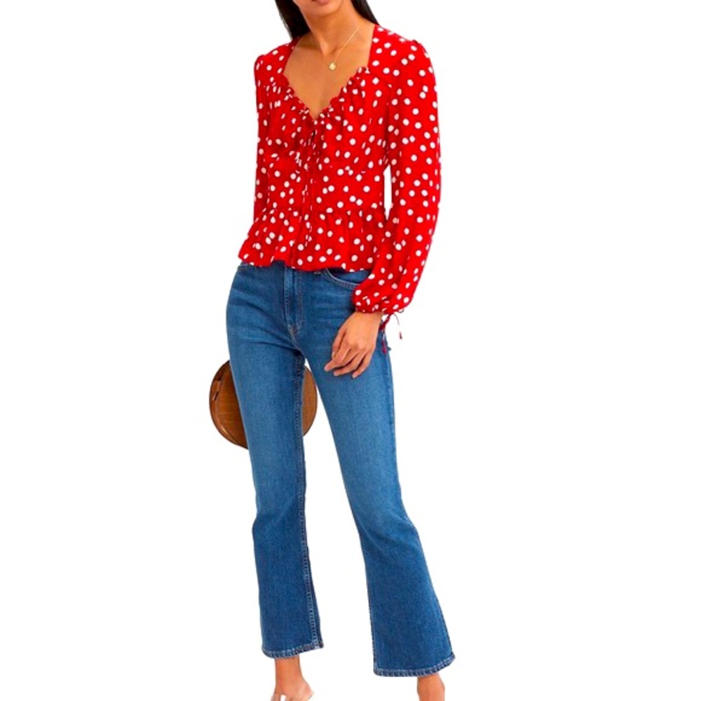 NEW Intermix Polka Dot Blouse Size 2